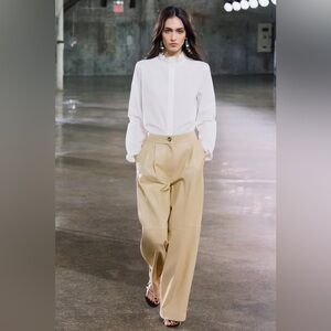 NWT ZARA ZW COLLECTION RUFFLED SHIRT
